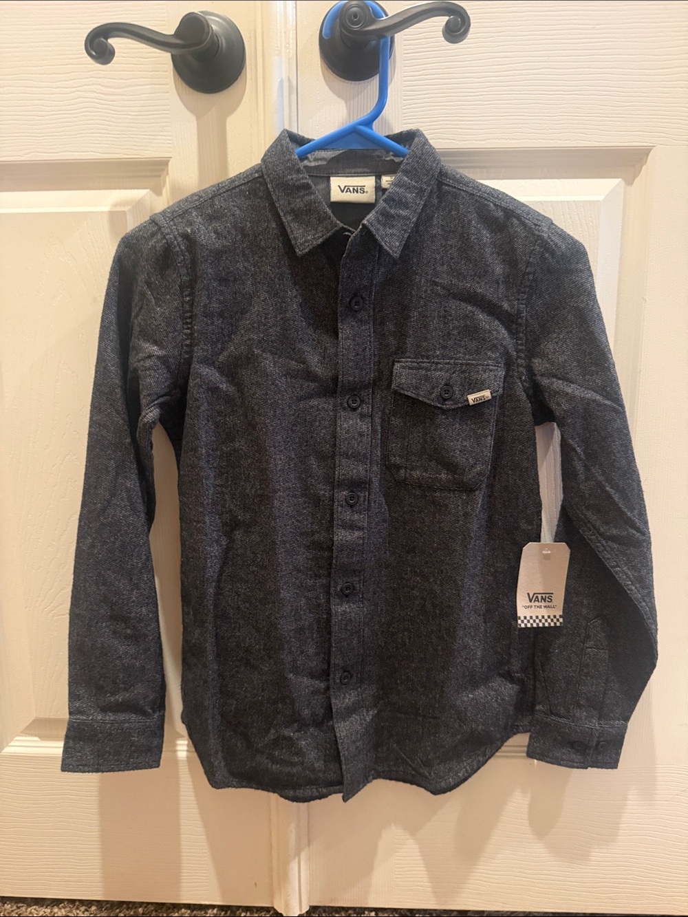 Vans Men's Charcoal Button-Down Long Sleeve Shirt